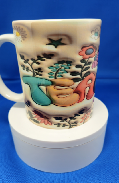 12oz 3D Teacher Coffee Cup