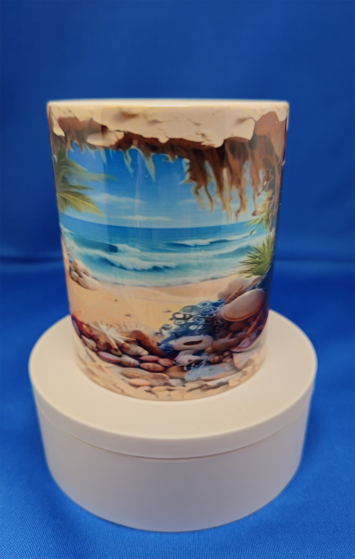 12oz Beach Scene Coffee Cup