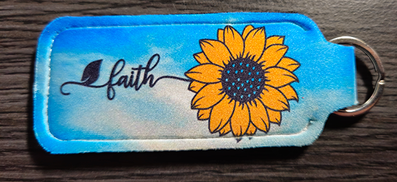 Sunflower Faith Key Ring