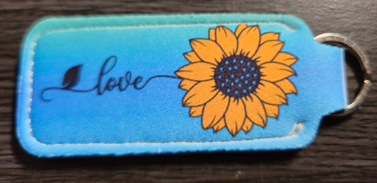 Sunflower With Love Key Ring